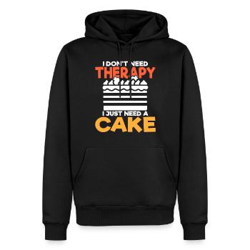 Cadeau de gâteau d’amant de gâteau - Sweat à capuche Premium bio Homme - noir - Devant - Nico (187cm)