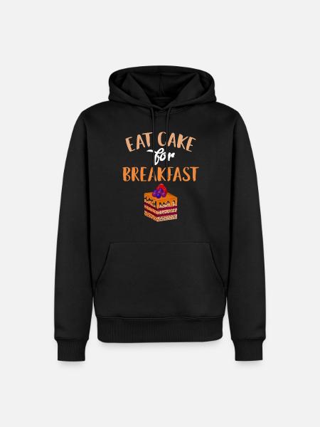 Cake Lover Cake Gift - Men’s Premium Organic Hoodie - black