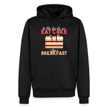 Cadeau de gâteau d’amant de gâteau - Sweat à capuche Premium bio Homme - noir - Devant - Nico (187cm)
