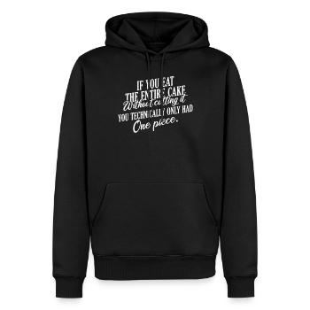 Cadeau de gâteau d’amant de gâteau - Sweat à capuche Premium bio Homme - noir - Devant - Nico (187cm)