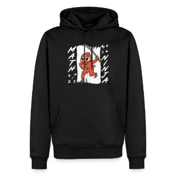 Drôle Math Ninja Mathématiques Geek Nombres - Sweat à capuche Premium bio Homme - noir - Devant - Nico (187cm)