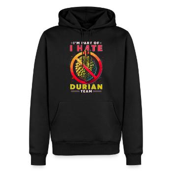 Stinkfruit Je fais partie de l’équipe I Hate Duran - Sweat à capuche Premium bio Homme - noir - Devant - Nico (187cm)