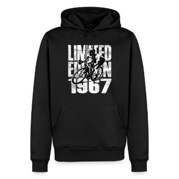Édition limitée 1967 édition limitée anniversaire - Sweat à capuche Premium bio Homme - noir - Devant - Nico (187cm)