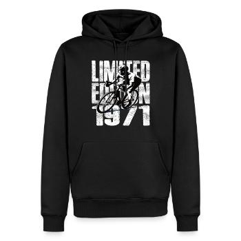 Édition limitée 1971 Édition limitée anniversaire - Sweat à capuche Premium bio Homme - noir - Devant - Nico (187cm)
