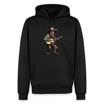 Bigfoot Mexikanischer Mariachi Gitarrist Fiesta - Männer Premium Bio Hoodie - Schwarz - Vorne - Nico (187cm)