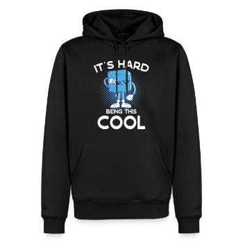Eau glacée C’est difficile d’être cette idée cadeau cool - Sweat à capuche Premium bio Homme - noir - Devant - Nico (187cm)