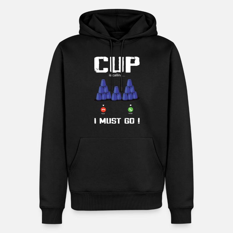 Stacking Cups Speed Stacker - Men’s Premium Organic Hoodie - black