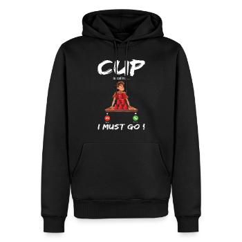 Empilage de gobelets Speed Stacker - Sweat à capuche Premium bio Homme - noir - Devant - Nico (187cm)