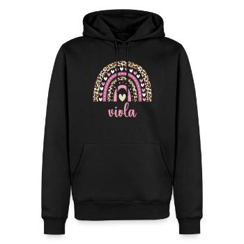Viola Regenbogen Name Geburtstag Viola - Männer Premium Bio Hoodie - Schwarz - Vorne - Nico (187cm)
