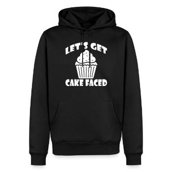 Cake Lover Cake Gift - Sweat à capuche Premium bio Homme - noir - Devant - Nico (187cm)