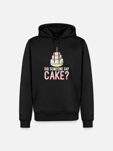 Cake Lover Cake Gift - Men’s Premium Organic Hoodie - black
