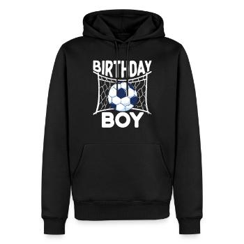 Fête d’équipe d’anniversaire Bulden Soccer Player Bday - Sweat à capuche Premium bio Homme - noir - Devant - Nico (187cm)