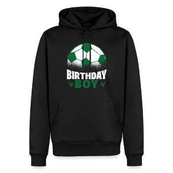 Fête d’équipe d’anniversaire Bulden Soccer Player Bday - Sweat à capuche Premium bio Homme - noir - Devant - Nico (187cm)