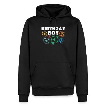 Fête d’équipe d’anniversaire Bulden Soccer Player Bday - Sweat à capuche Premium bio Homme - noir - Devant - Nico (187cm)