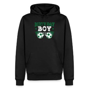 Fête d’équipe d’anniversaire Bulden Soccer Player Bday - Sweat à capuche Premium bio Homme - noir - Devant - Nico (187cm)