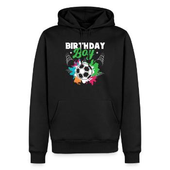 Geburtstagsbuldenfußballspieler Bday Team Party - Männer Premium Bio Hoodie - Schwarz - Vorne - Nico (187cm)
