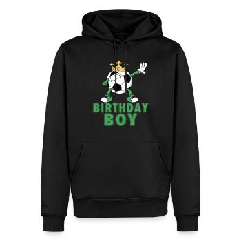 Fête d’équipe d’anniversaire Bulden Soccer Player Bday - Sweat à capuche Premium bio Homme - noir - Devant - Nico (187cm)