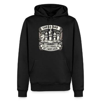 Schachspieler Schach Papa Vater Chess Dad - Männer Premium Bio Hoodie - Schwarz - Vorne - Nico (187cm)
