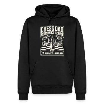 Schachspieler Schach Papa Vater Chess Dad - Männer Premium Bio Hoodie - Schwarz - Vorne - Nico (187cm)