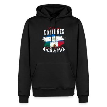 Nicaragua Two Cultures One Heart Nica & Mex - Männer Premium Bio Hoodie - Schwarz - Vorne - Nico (187cm)