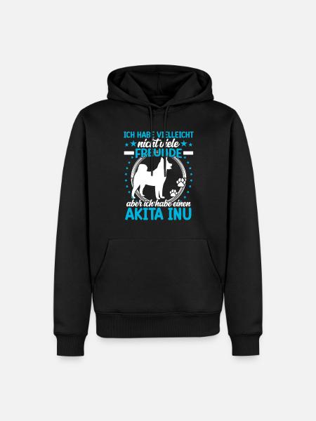 Akita Inu è il mio amico giapponese Akita Inu - Felpa con cappuccio ecologica premium da uomo - nero