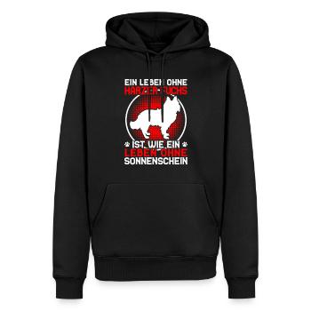 Life without Harzer Fuchs Herding Dog Herding Fox - Men’s Premium Organic Hoodie - black - Front - Nico (187cm)