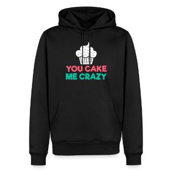Cadeau de gâteau d’amant de gâteau - Sweat à capuche Premium bio Homme - noir - Devant - Nico (187cm)