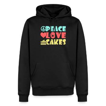 Cadeau de gâteau d’amant de gâteau - Sweat à capuche Premium bio Homme - noir - Devant - Nico (187cm)