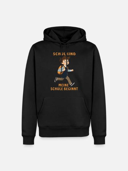 ÉCOLIER MON ÉCOLE COMMENCE - Sweat à capuche Premium bio Homme - noir