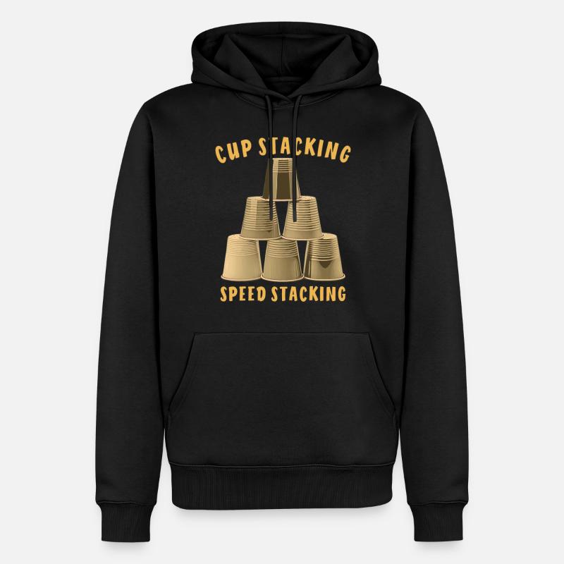 CUP STACKING SPEED STACKING - Männer Premium Bio Hoodie - Schwarz