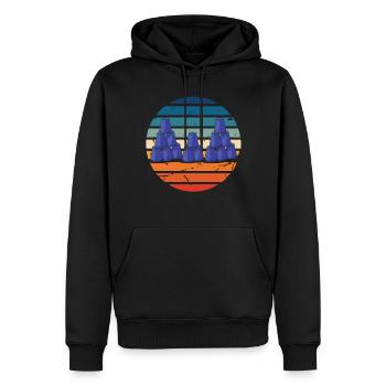 Empilage de gobelets Speed Stacker - Sweat à capuche Premium bio Homme - noir - Devant - Nico (187cm)