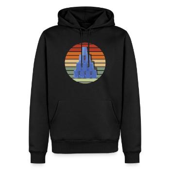 Empilage de gobelets Speed Stacker - Sweat à capuche Premium bio Homme - noir - Devant - Nico (187cm)