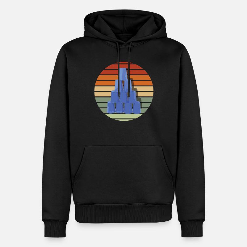 Stapeln Von Bechern Speed Stacker - Männer Premium Bio Hoodie - Schwarz