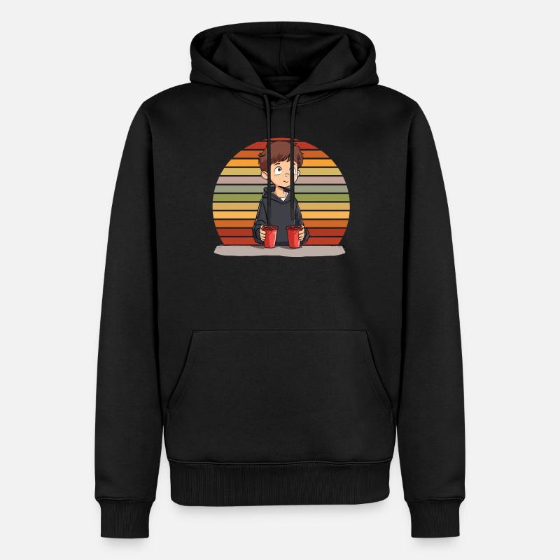 Empilage de gobelets Speed Stacker - Sweat à capuche Premium bio Homme - noir