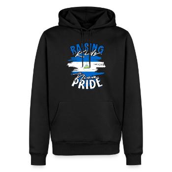 Nicaragua Nicaragisch Raising Kids With Nica Pride - Männer Premium Bio Hoodie - Schwarz - Vorne - Nico (187cm)