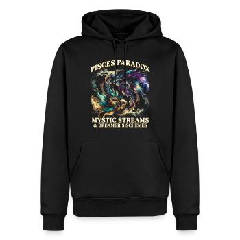 Horoscope Pisces Pisces Paradox - Men’s Premium Organic Hoodie - black - Front - Nico (187cm)