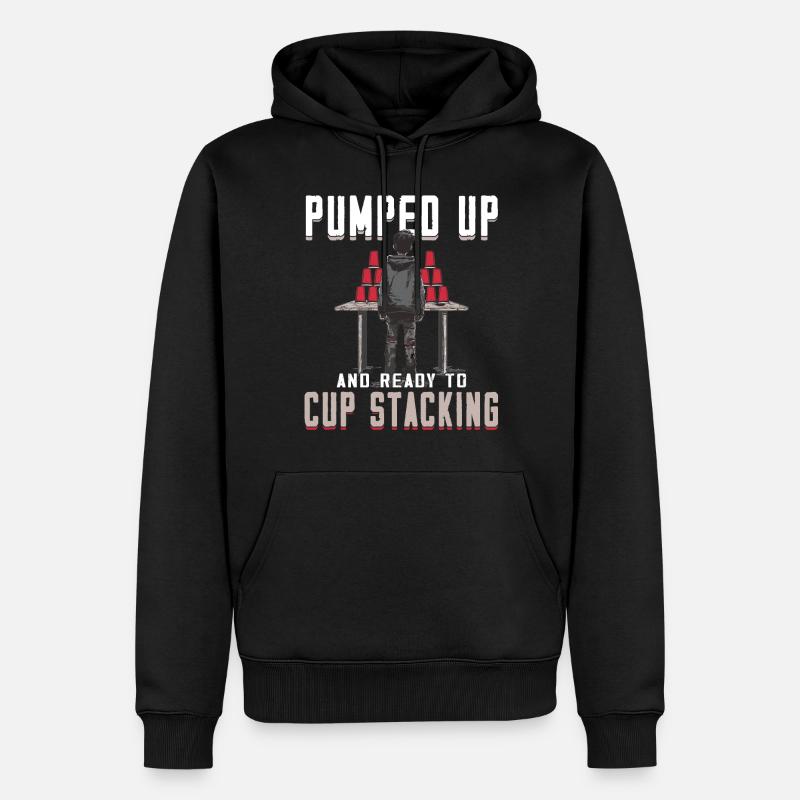 Stacking Cups Speed Stacker - Men’s Premium Organic Hoodie - black