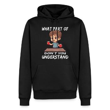Empilage de gobelets Speed Stacker - Sweat à capuche Premium bio Homme - noir - Devant - Nico (187cm)