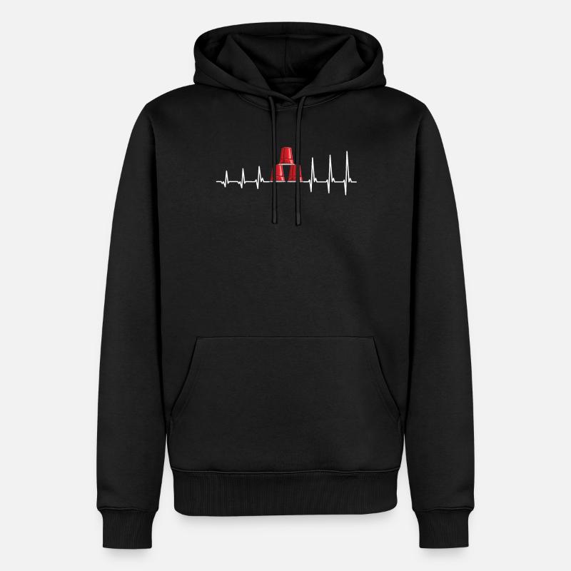 Stapeln Von Bechern Speed Stacker - Männer Premium Bio Hoodie - Schwarz