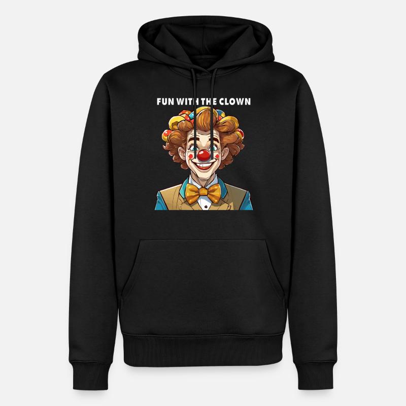 S’AMUSER AVEC LE CLOWN - Sweat à capuche Premium bio Homme - noir