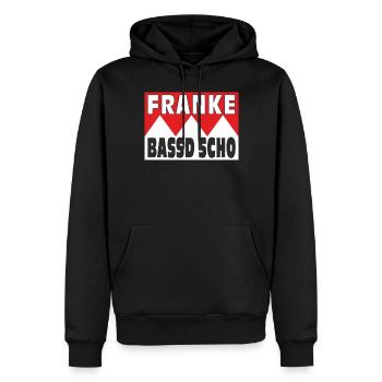 FRANKE BASSD SCHO - Sweat à capuche Premium bio Homme - noir - Devant - Nico (187cm)
