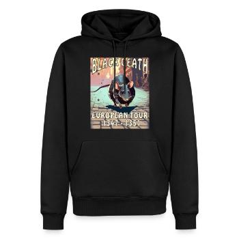 RATTE BLACK DEATH EUROPEAN TOUR - Männer Premium Bio Hoodie - Schwarz - Vorne - Nico (187cm)