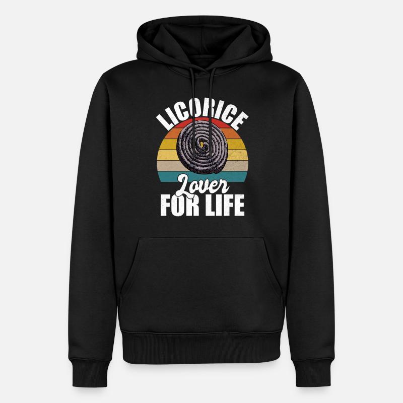 Cadeaux de réglisse - Sweat à capuche Premium bio Homme - noir