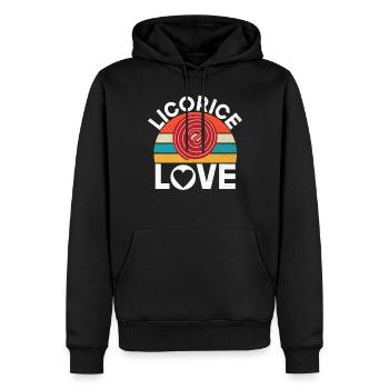 Cadeaux de réglisse - Sweat à capuche Premium bio Homme - noir - Devant - Nico (187cm)