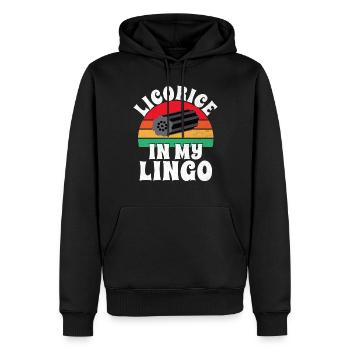 Cadeaux de réglisse - Sweat à capuche Premium bio Homme - noir - Devant - Nico (187cm)