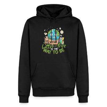 Umweltschutz Umweltschützer Recyceln - Männer Premium Bio Hoodie - Schwarz - Vorne - Nico (187cm)