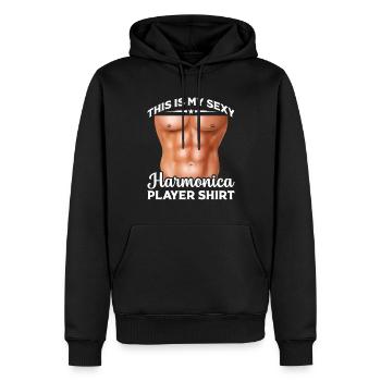 This Is My Sexy Harmonica Player Shirt Harmonica M - Männer Premium Bio Hoodie - Schwarz - Vorne - Nico (187cm)
