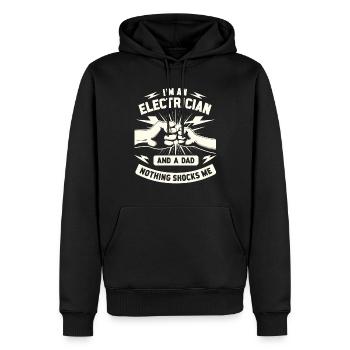 Elektriker Elektroniker Elektroinstallateur - Männer Premium Bio Hoodie - Schwarz - Vorne - Nico (187cm)