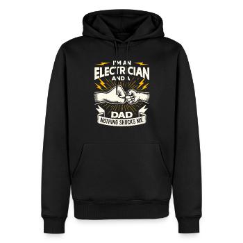 Elektriker Elektroniker Elektroinstallateur - Männer Premium Bio Hoodie - Schwarz - Vorne - Nico (187cm)