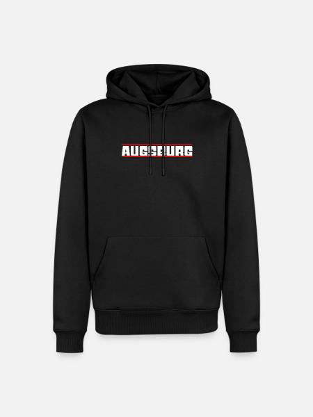 Augsburg - Männer Premium Bio Hoodie - Schwarz